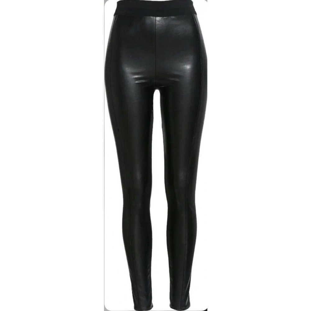Cinq a Sept Alice Skinny Faux Leather Black Pant 